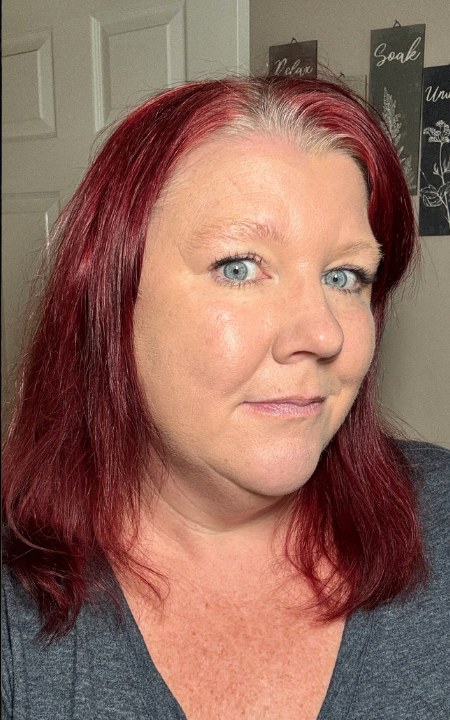 The same face after one layer of Derma Muse