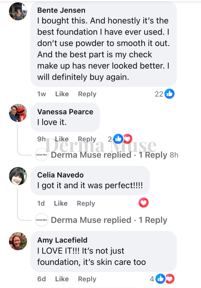 Unedited Facebook comments including Bente Jensen and Amy Lacefield